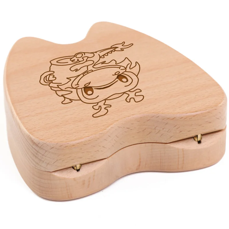 Зуб Коробка органайзер для ребенка сохранить молочные зубы деревянный ящик