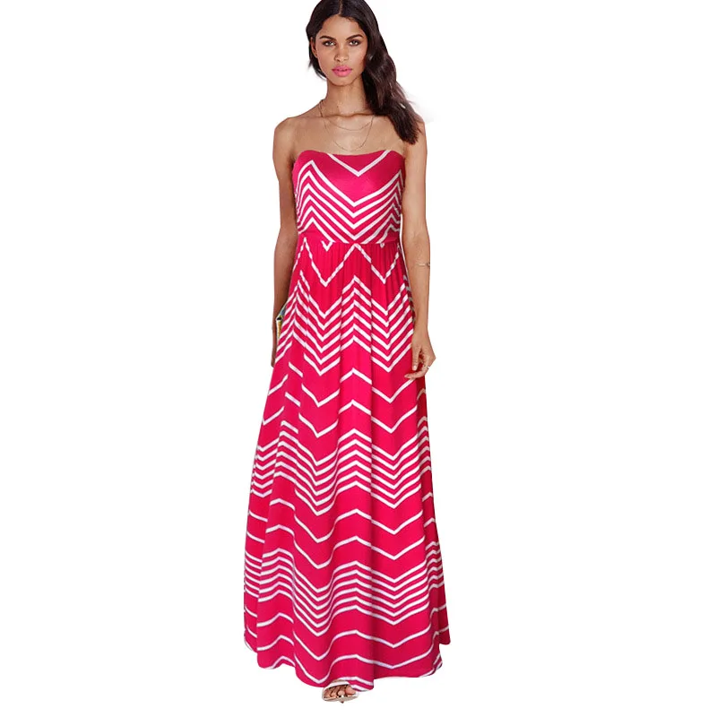 Women Maxi Dress vestidos Осень Лето Sexy Бретелек Винтаж Рукавов Полосатый Бальные Платья