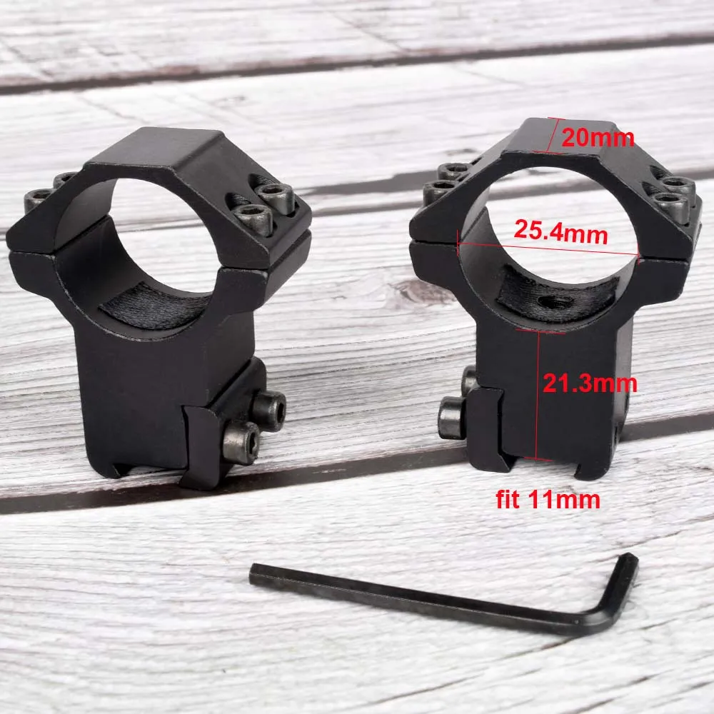 Красный 2 шт. 30 мм/25 мм Riflescope крепление кольцо 11 20 мм ласточкин хвост Пикатинни адаптер Высокий/низкий профиль винтовка Вивер прицел охота крепление - Цвет: Красный