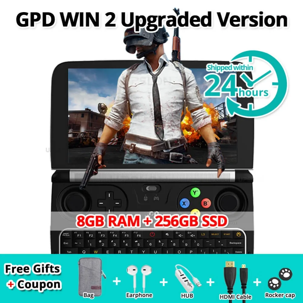 GPD выиграть 2 WIN2 6 дюймов ручной игровой ноутбук Intel Core m3 7Y30 Windows 10 Системы 8 GB