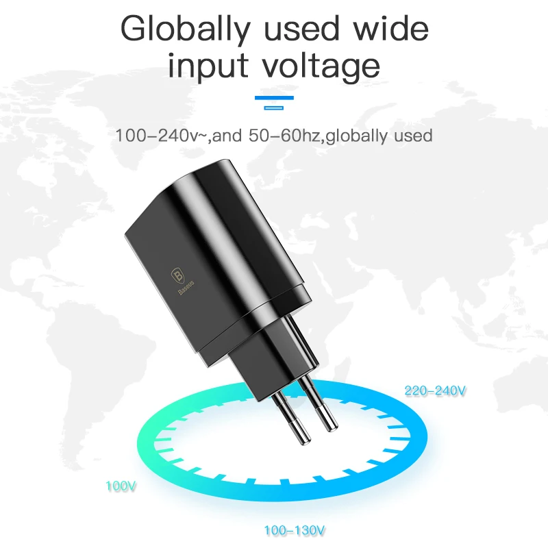 Baseus 3 порта USB зарядное устройство для iPhone XR Xs светодиодный дисплей телефон Samsung S9