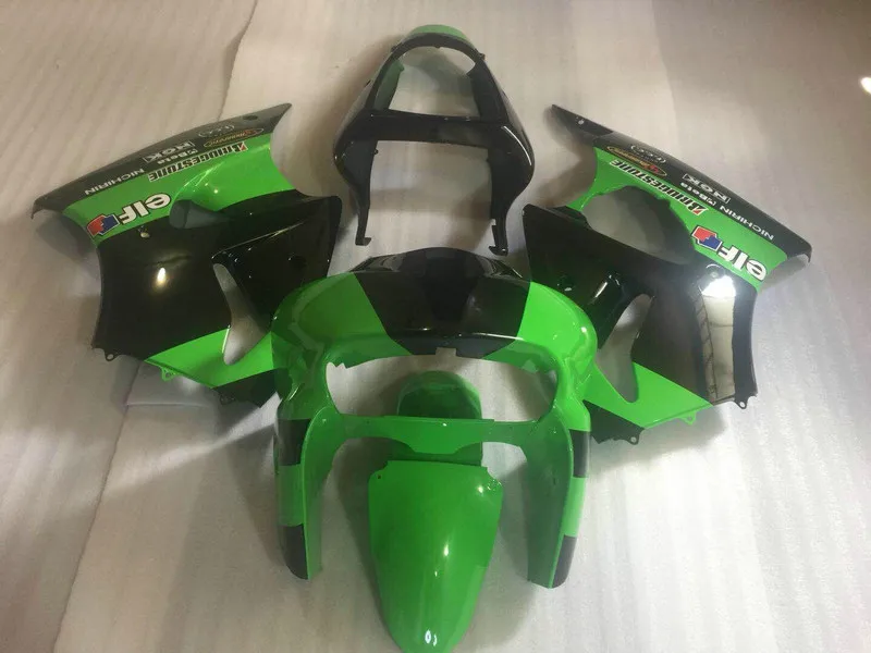 Гоночная версия обтекатель комплект для KAWASAKI Ninja ZX6R 636 00 01 02 ZX 6R 2000 2001 2002 ABS зелено-черные обтекатели комплект+ подарки KE54