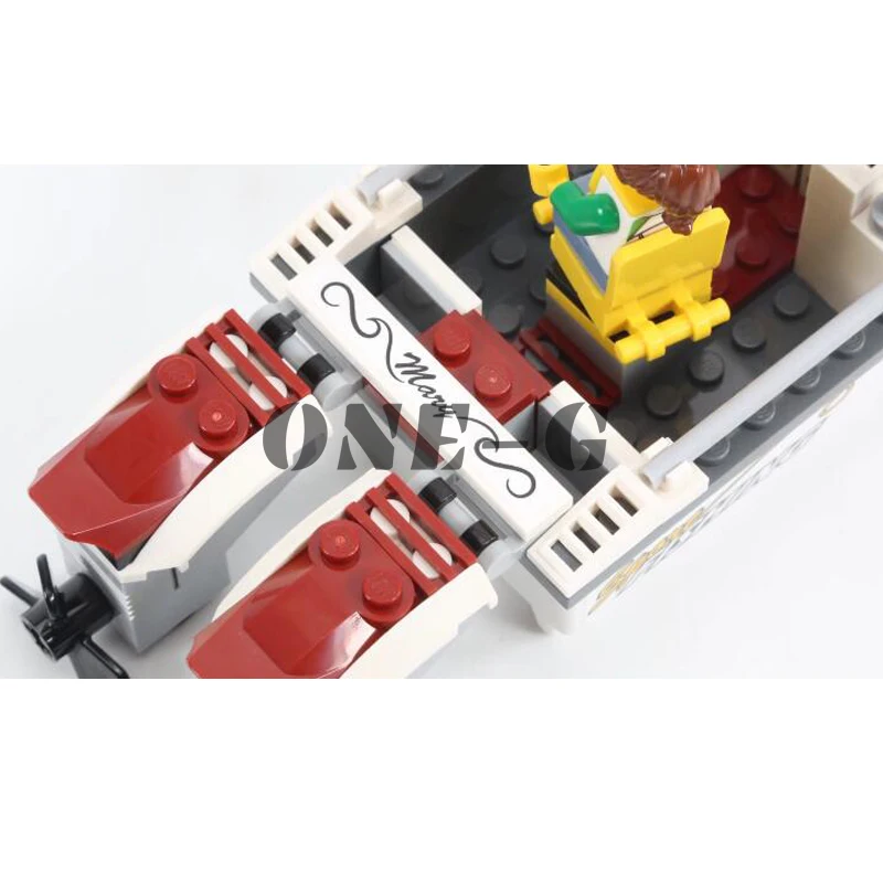 Строительные блоки рыбацкая лодка 10646 совместима с legoinglys City series 60147 кирпичи