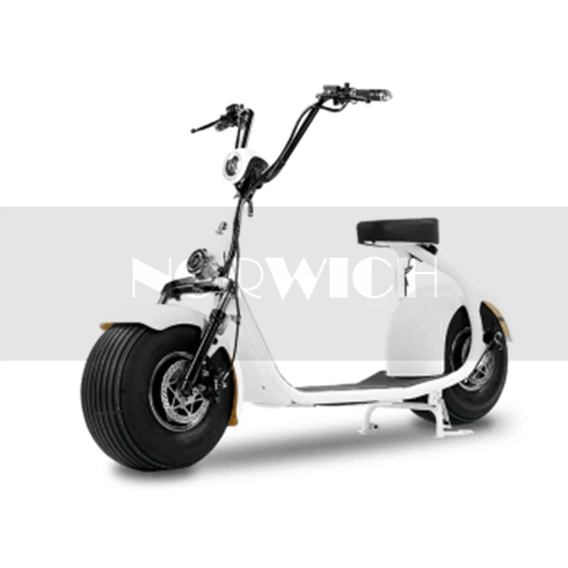 White Citycoco Электрический скутер для взрослых Q3 ультра широкие шины 48V15AH литиевая батарея E-ABS третьей скорости приложение интеллектуальная Противоугонная машина - Цвет: White