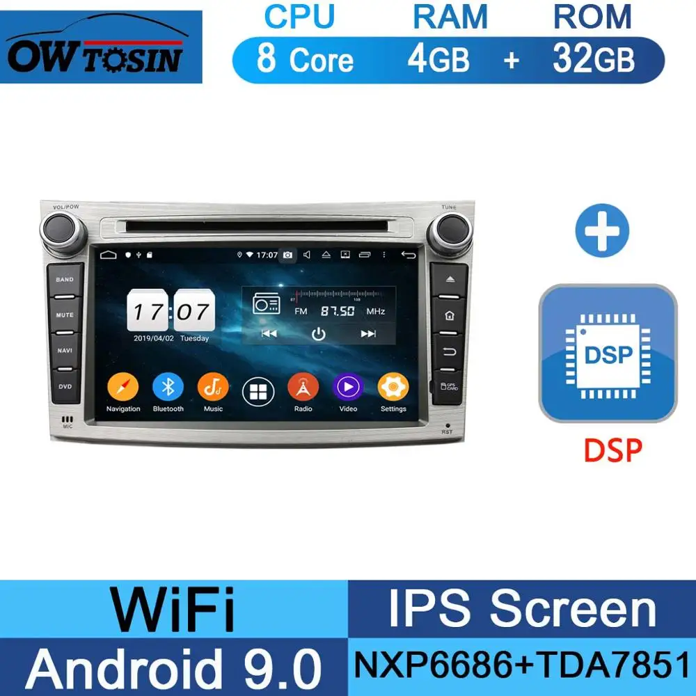 32G DSP " ips Octa 8 ядерный 4G+ 64G Android 9,0 Автомобильный DVD Радио gps Navi для Subaru Legacy Outback 2009- CarPlay Parrot BT Adas - Цвет: 32G DSP