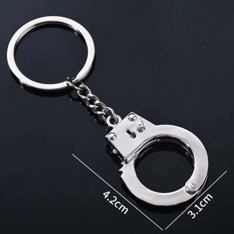 Metal Novelty Double Lock Handcuffs Keychain Key Rings Fashion Jewelry | Украшения и аксессуары