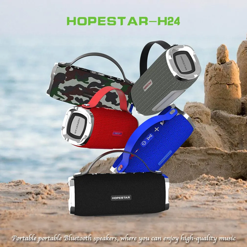HOPESTAR H24 динамик Портативный беспроводной громкий динамик стерео звук Открытый водонепроницаемый динамик Мобильная мощность