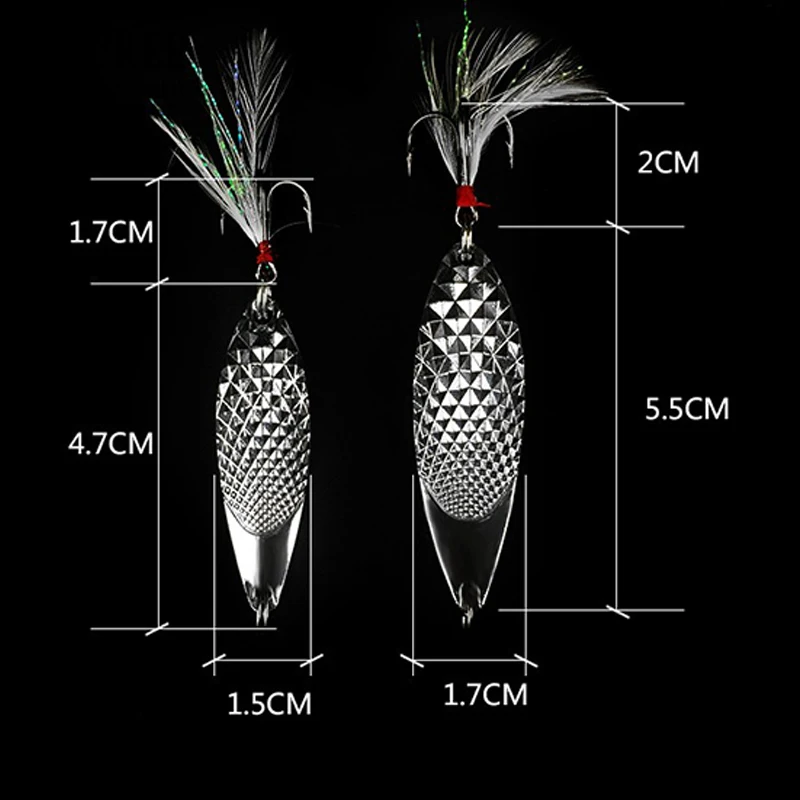 GLUREE 10Pcs/Lot 10g 15g Fishing Lures Spinners Spoon Lure Hard Metal Viper Sequins Artificial Bait Paillette Tackle | Спорт и