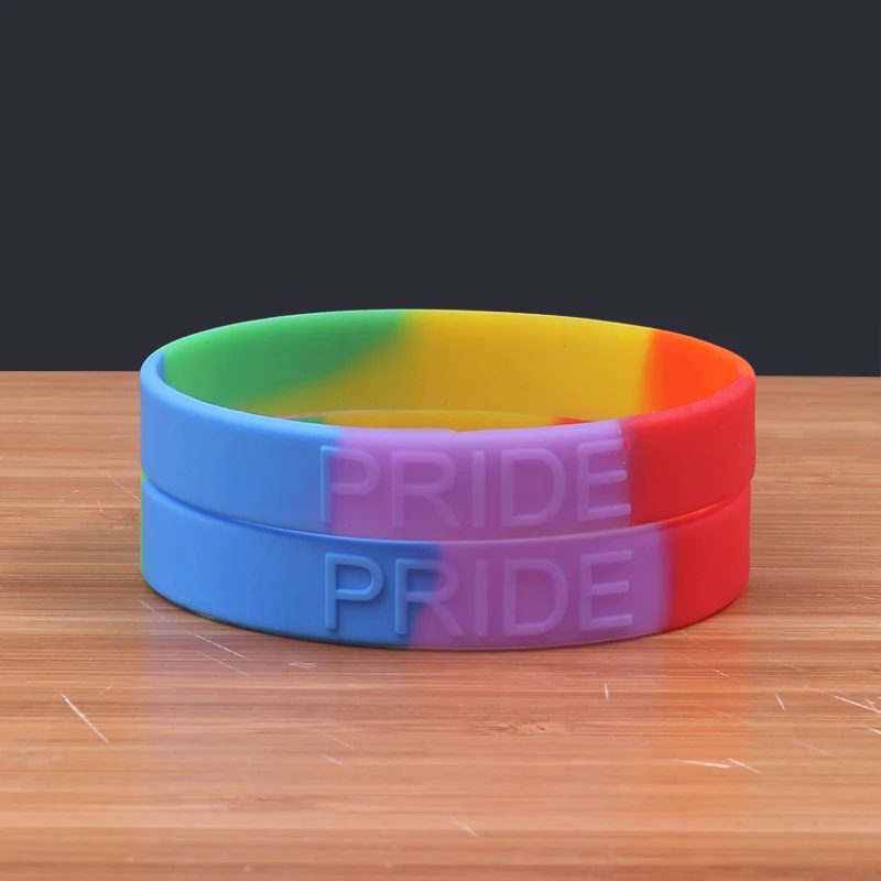 LGBT радужный флаг силиконовый браслет высокого качества хороший модный товар