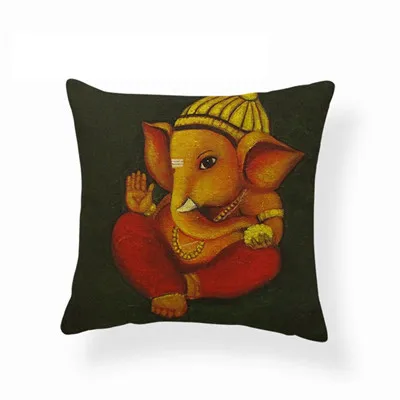 Ganesha Таиланд Китай Подушка "Будда" Чехол Подушка с геометрическим рисунком чехол синий бамбук акварель наволочка s письмо диване подарки - Цвет: 8