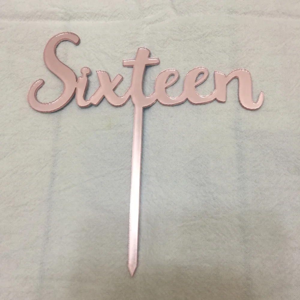 

5pcs acrylic alphabet letter sixteen decoration cake decoration acrylic cake topper