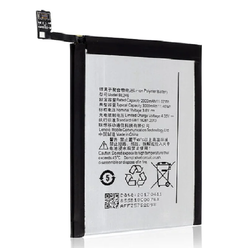 

BL246 Battery 3000mAh For Lenovo Vibe Shot Vibe Max Z90 Z90-3 Z90-7 For Lenovo Z90 Battery z90a40 free shipping