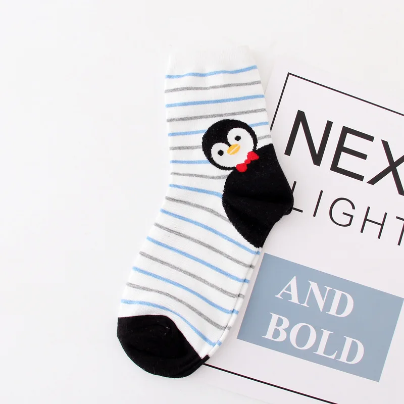 Осенне зимние женские носки хлопковые с рисунком животных милые Harajuku