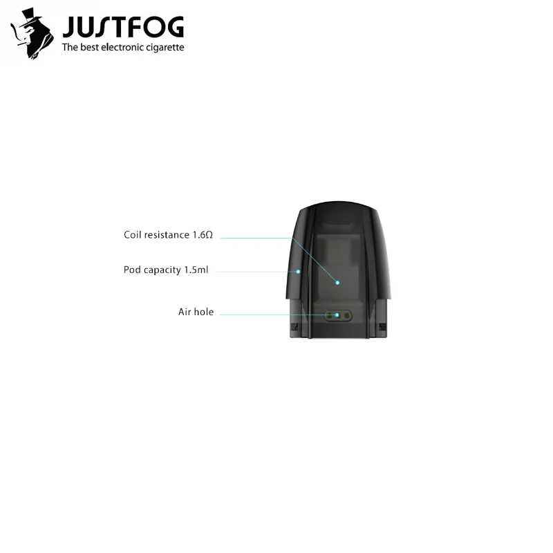 3/6/9/12/15 шт JUSTFOG MINIFIT Pod 1 5 мл бак 1.6ohm органический хлопок катушка электронная