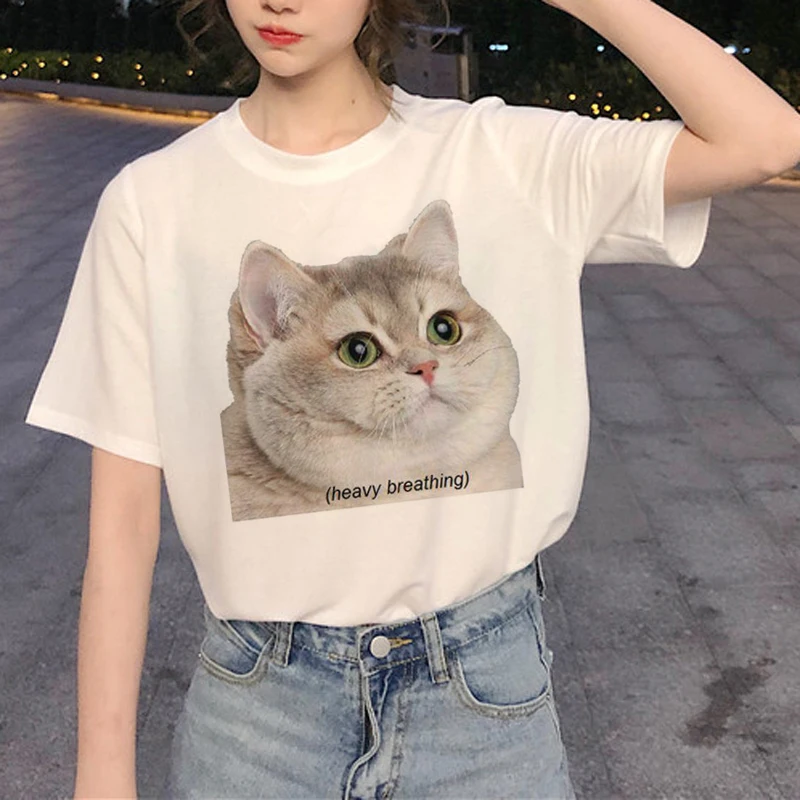 Kawaii Cat Graphic футболка Женская Harajuku Ullzang Милая футболка забавная мультяшная Эстетическая футболка 90s модные летние футболки женские