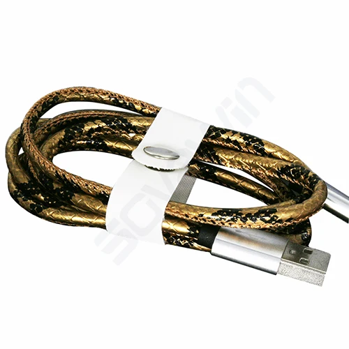 Yellow Змеиная кожа форма Micro USB зарядное устройство кабель для передачи данных 1 м 4 цвета Android кабели для мобильных телефонов для samsung для huawei для htc высокая скорость - Цвет: Yellow