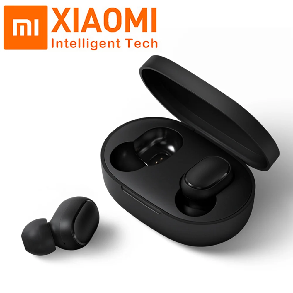 Redmi AirDots Оригинальные наушники Xiaomi AirDots TWS Bluetooth 5,0, беспроводные наушники-вкладыши, гарнитура с микрофоном и зарядной док-станцией, молодежная версия - Цвет: Redmi AirDots