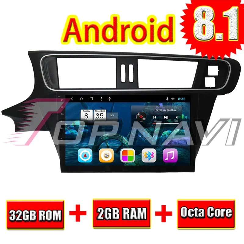 Авто радио плеер Android 8 1 для Citroen C3 XR 2014 Topnavi головное устройство HD экран GPS