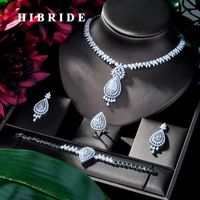 hibride luxury shinning pave cz dubai jewelry sets 2019 women wedding zirconia copper 4pcs jewelry set geometric design n 98