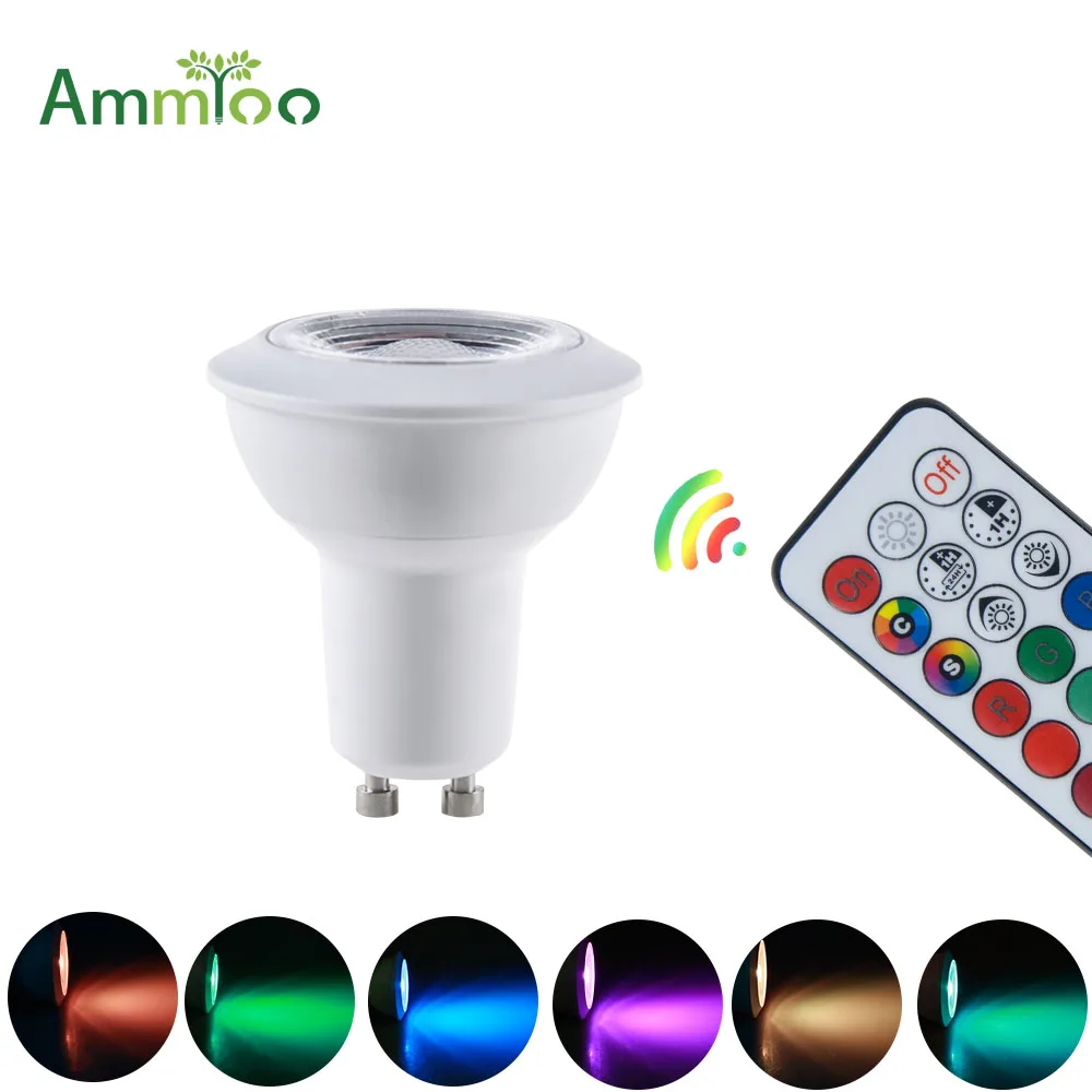 3 Вт Светодиодная лампа RGBW E27 B22 GU10 диммер RGB AC 85 265 в Navidad Luces Led Decoracion освещение для