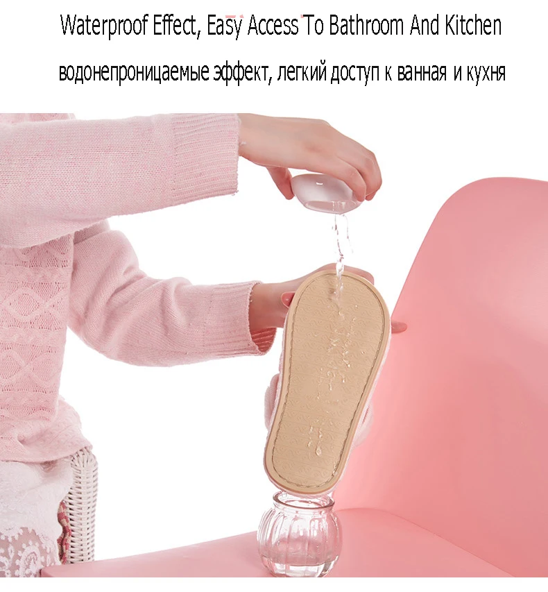 Зимние хлопковые тапочки женская обувь на плоской подошве нескользящие женские