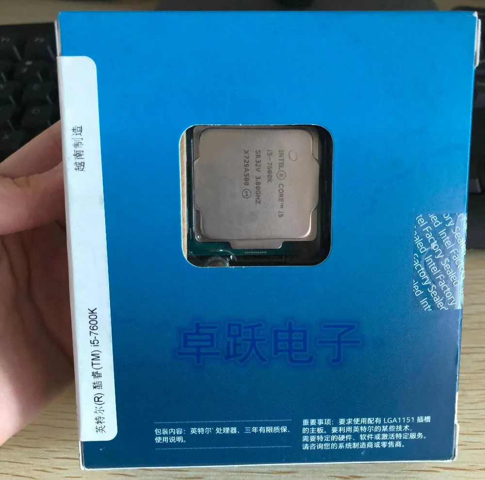 Intel Core i5-7600K I5 7600K Boxed processor CPU LGA 1151-land FC-LGA 14 nanometers Quad-Core cpu free shipping | Компьютеры и офис