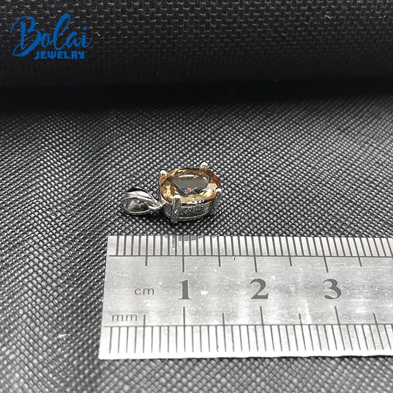 Bolai 1.5ct меняющее цвет нано диаспора ожерелье с подвеской из натурального серебра 925 пробы драгоценный камень хорошее ювелирное изделие для женщин Базовый стиль