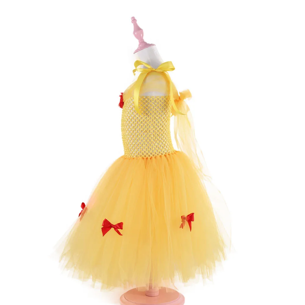 Детские праздничные платья платье костюм принцессы Белль для малышей Красавица - Фото №1