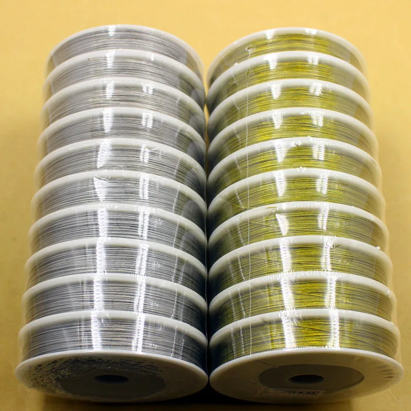 

1 Roll Steel Color Wire Rope 0.3 0.38 0.45 0.5 0.6 0.7 0.8mm Handmade Wire Thread Cords DIY Jewelry Making Accessories