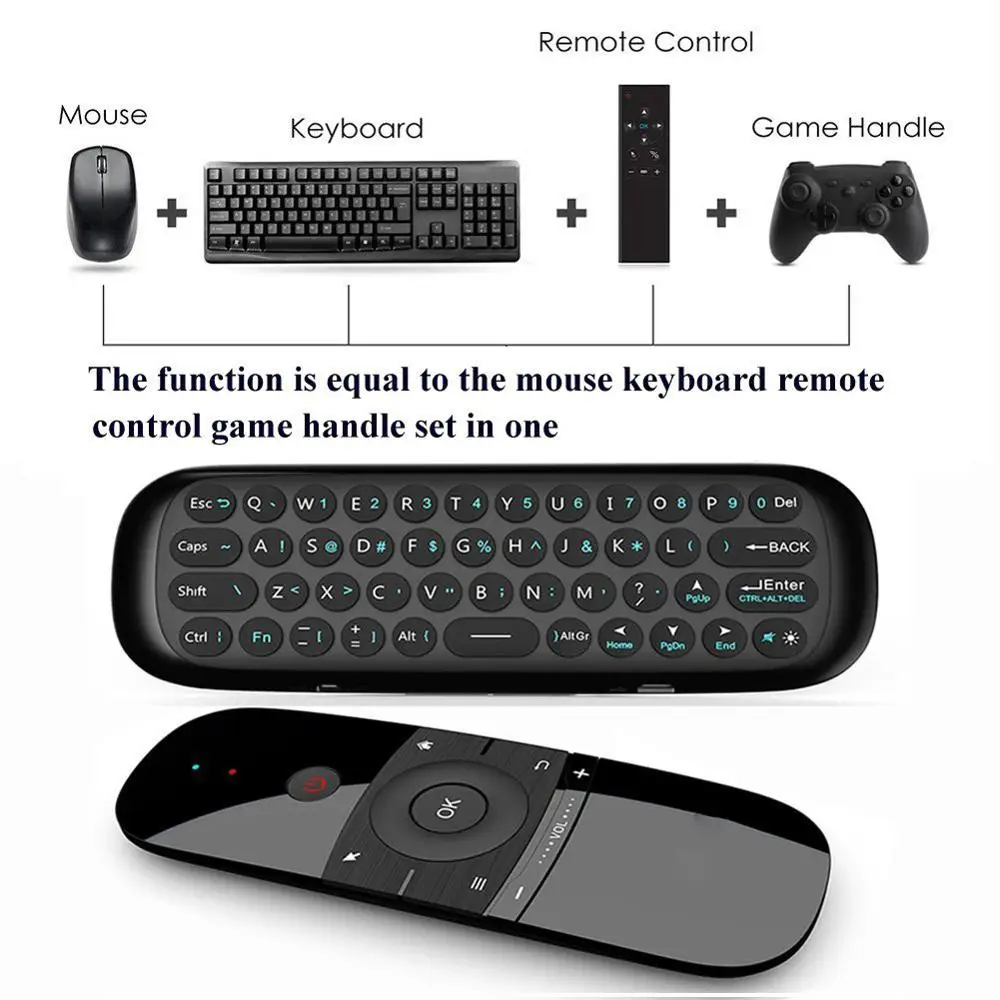 Беспроводная клавиатура Air Fly Mouse перезаряжаемая английская русская 2 4 ГГц мини