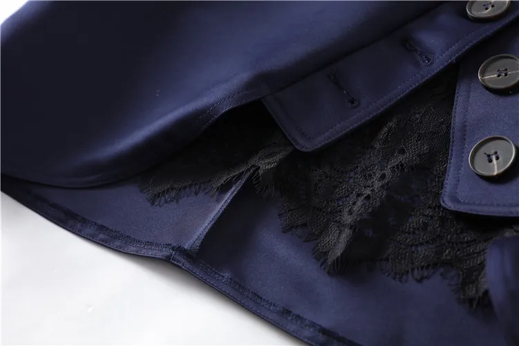 

New Women's Skirts Lace Patchwork Buttons Sexy Split Mini Skirt 2019 Summer Ladies Military Style Clothing High Quality Skirts
