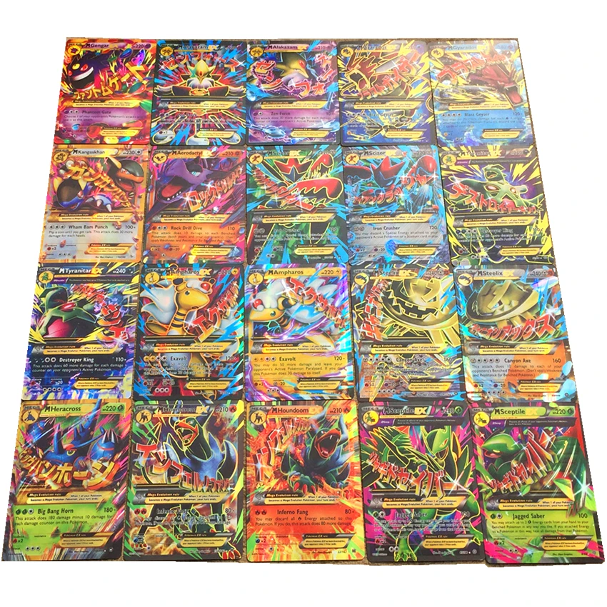 20 100 200 шт Сияющие карты для GX MEGA EX карточные игрушки для торговых игр коллекция битва карт детская игрушка подарок