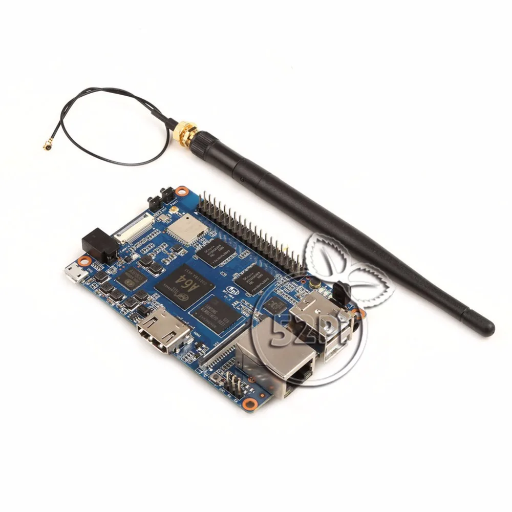 Banana Pi M64 BPI A64 64 разрядный четырехъядерный процессор 2 Гб ОЗУ с Wi Fi Bluetooth 8 eMMC demo одна