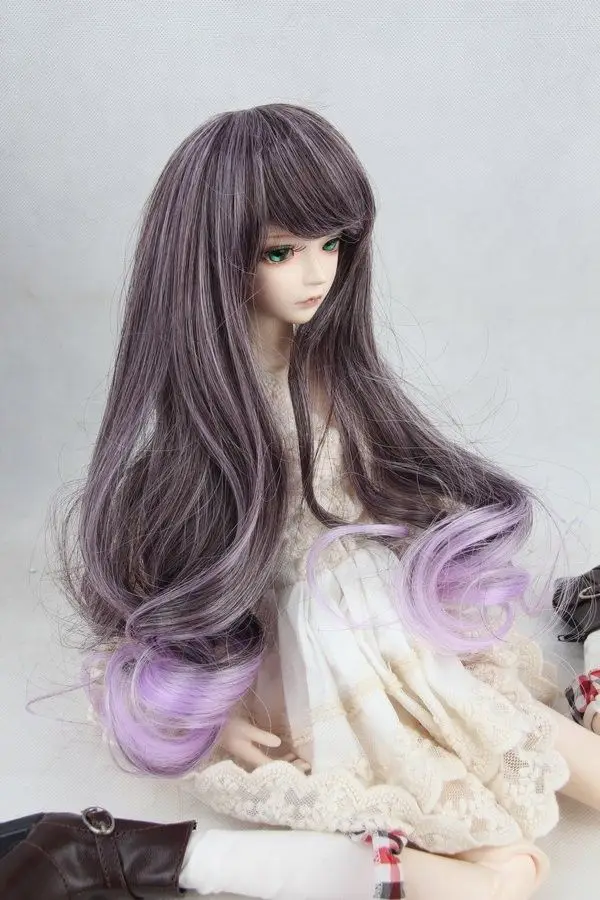 [Wamami] 97 # фиолетовый волнистый длинный парик для 1/3 SD AOD DOD DZ BJD Dollfie 8 &quot 9&quot