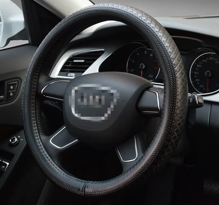 2017 змея черный 38 см Универсальный Натуральная Кожа Авто рулевого колеса