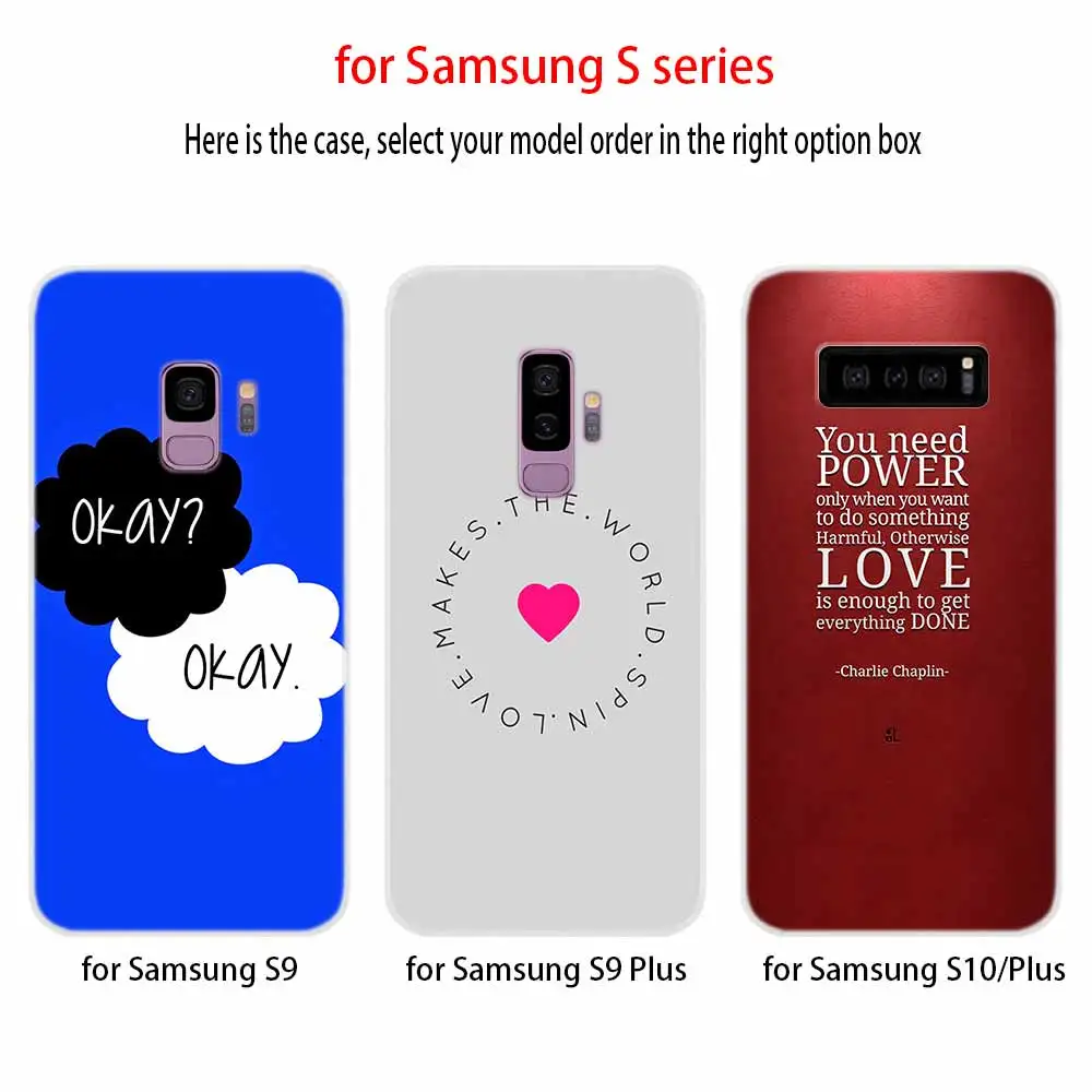 Футляр для телефона с рисунком фразы-пословицы для Samsung Galaxy S8 S9 S10 S20 S21 Plus Uitra Lite Ultra Cover S10E S7 Edge 5G.