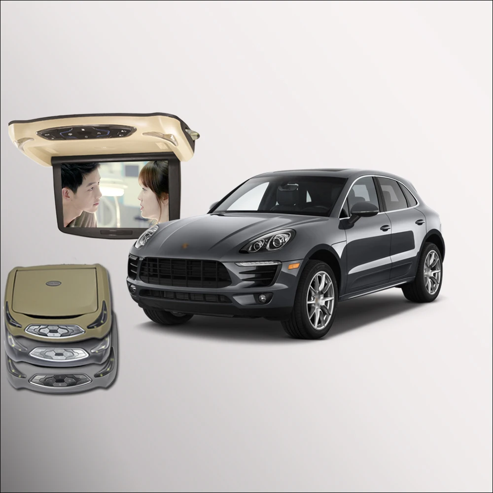 Автомобильный откидной монитор BigBigRoad для Porsche Macan светодиодный цифровой экран