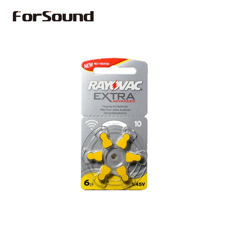 RAYOVAC Экстра 60 шт цинк воздушный слуховой аппарат батареи A13 A312 A675 A10 батарея