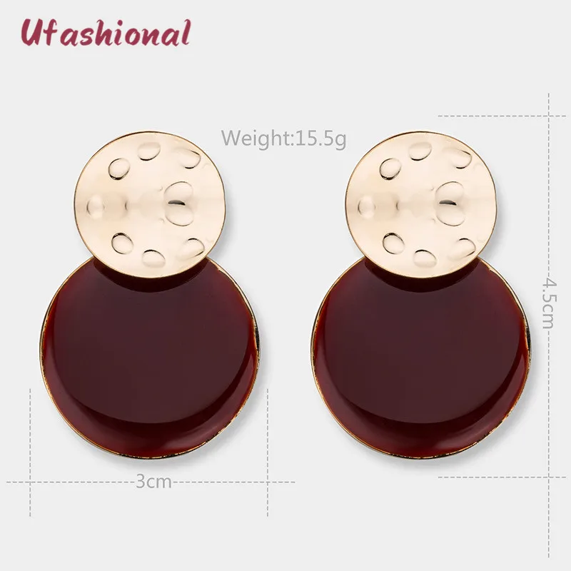 Для женщин серьги букле Oreille Европейская мода Bijoux Joyas акрил орнамент кулон