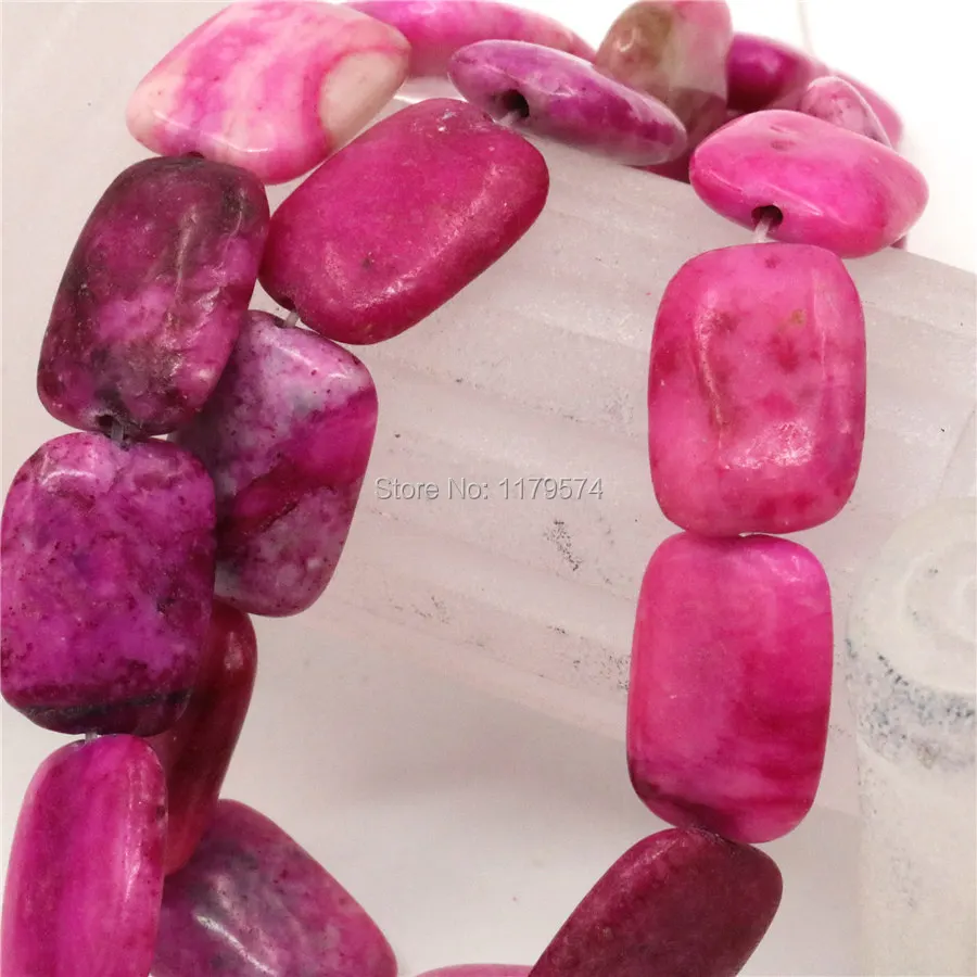 13х18 Горячая Роза Crazy Lace Onyx прямоугольные DIY бусины Свободные каменные аксессуары