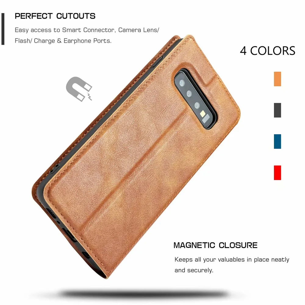 Магнитный чехол с откидной крышкой для samsung S10 S9 S8 плюс S10e 5g S7 Edge Note 9 8 A6 A7 A8 A9 2018 J4 J6