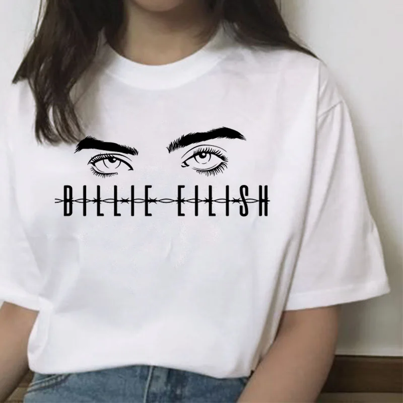 Billie eilish Футболка женская футболка одежда femme Футболка лето футболки Повседневная Женская harajuku уличная хип-хоп Футболка - Цвет: 4614