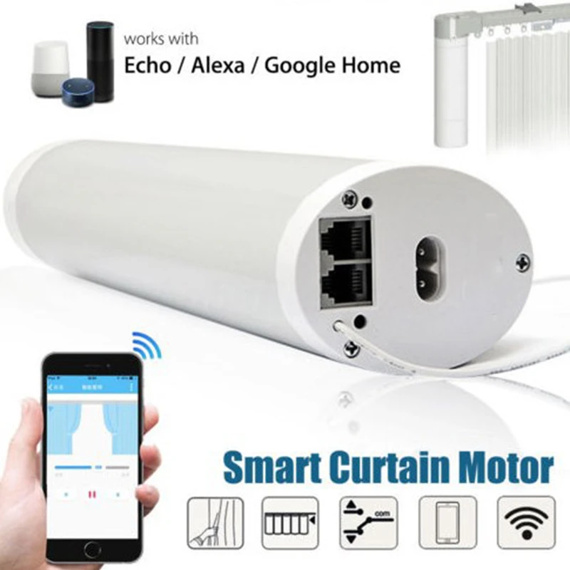 TUYA wifi умный Электрический мотор-шторка приложение smartlife работа с echo/google/alex+ 3 М оконный шторный рельс система умного дома