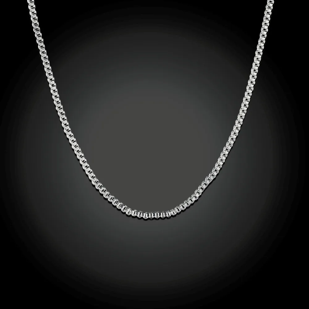 Цепочка с плетением звеньев цепи в коробке 1 мм европейская Базовая цепочка из