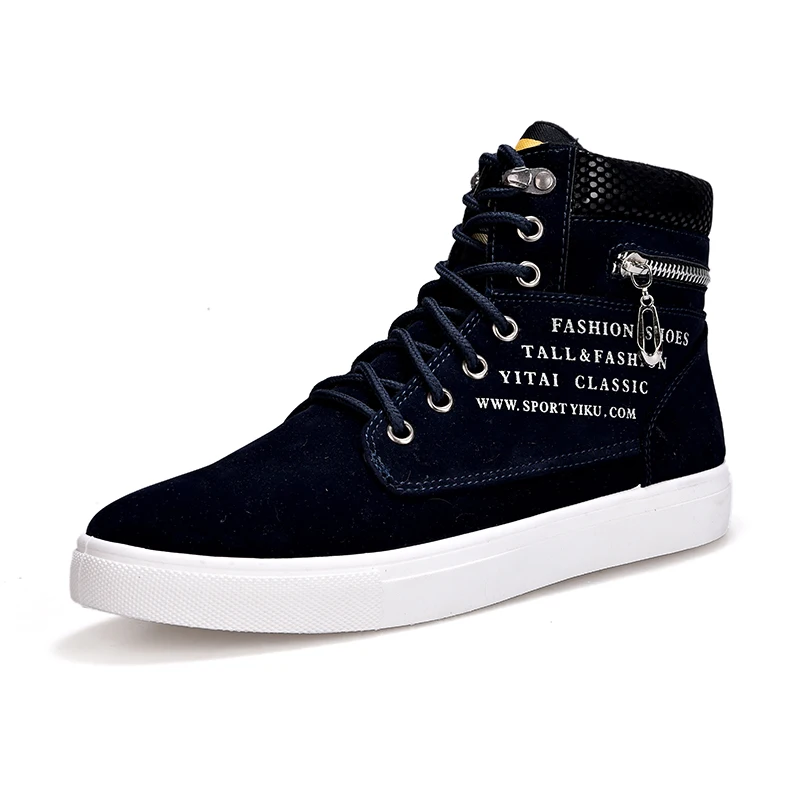 ZYYZYM Men Shoes Casual High Lace-Up Style Rubber Fashion Trend Sneakers Male | Обувь