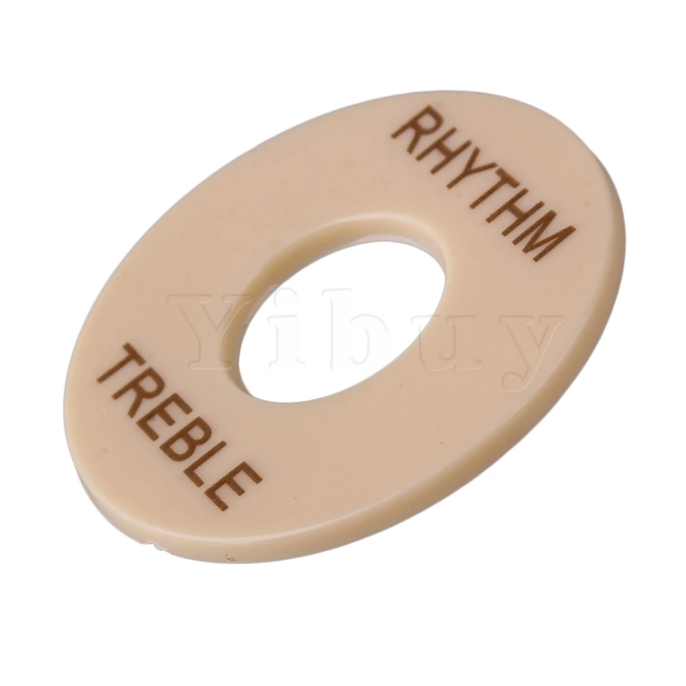 

Yibuy Cream Color Electric Guitar Round Switch Pickup Selector Plate for Electric Guitar