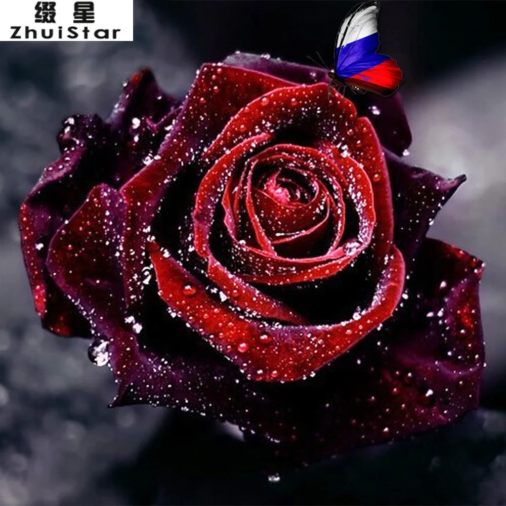 

5D DIY Diamond Painting Russian Flag butterfly Rose Embroidery Full Square Diamond Cross Stitch Rhinestone Mosaic Painting decor