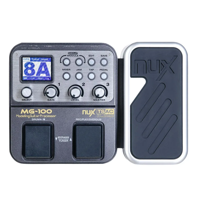 

NUX MG-100MG100 Guitar Multi Effects Processor Pedal 58 Effects 6-band graphic EQ drum machine Guitar pedal effects Cabinet mode
