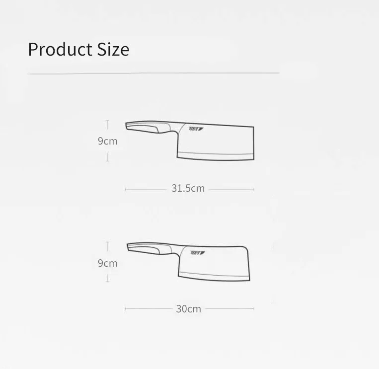 Xiaomi Mijia 4Cr13 набор ножей из нержавеющей стали антипригарный инструмент для приготовления пищи прочный кухонный нож для измельчения костей нож для нарезки s D5