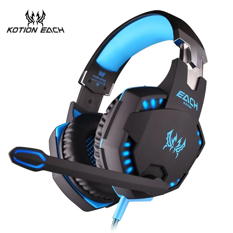 KOTION каждый G210 вибратор Gaming headset вибрации наушники шлем геймер стерео наушники с микрофоном для компьютера PC
